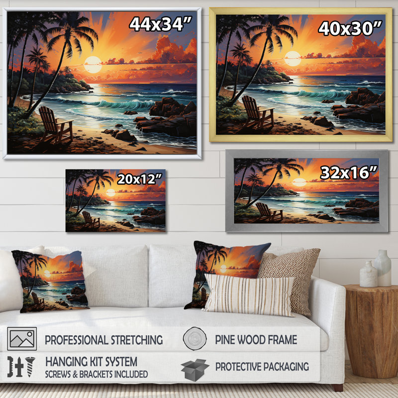 Sophina Beach Photo Tropical Vibes XXII, H 12 po x l 20 po x P 1 po, Cadre flottant noir