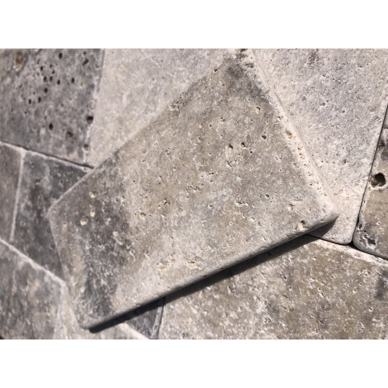 Travertine 3" x 6" Natural Stone Look Subway Floor Use Tile