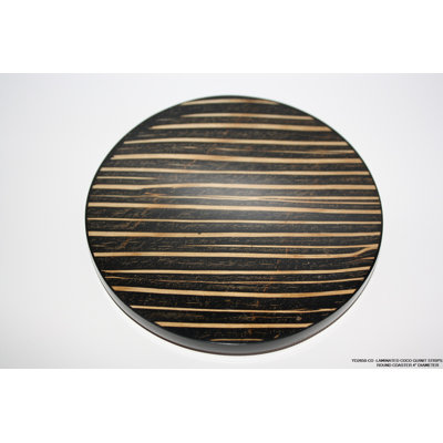 Bamboo Round 6 Piece Coaster Set