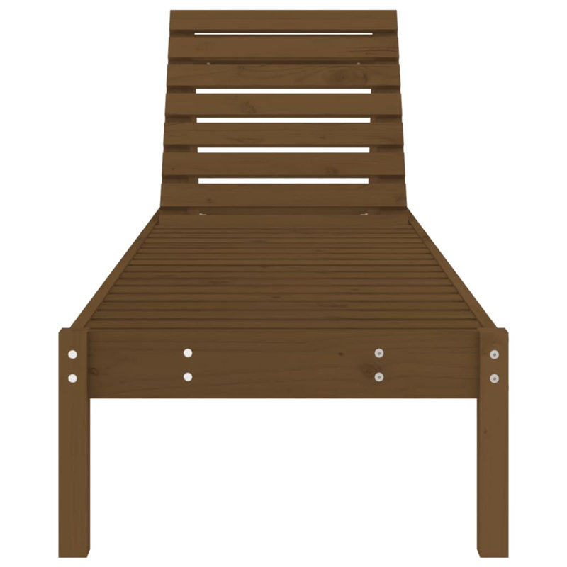 Adoniram 199.5cm Long Reclining Pine Double Chaise, Honey Brown, 1