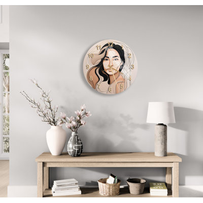 Horloge murale ronde en verre trempé 24 po Modern Modern