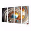 «Distant Galaxy Turquoise White - Abstract Spirals», ensemble de 4 pièces d'art mural-689133593
