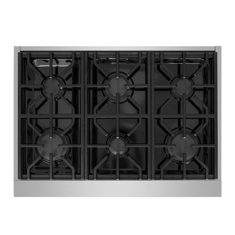 Plaque de cuisson au gaz 36 po avec 6 brûleurs