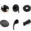 Matte Black Shower Faucet With 6" Head & Corrosion Resistance 5 Valve Look All Metal