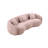 Yazgur 93.6" Curved Modern Upholstered Sofa-2128232941