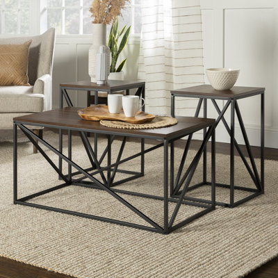 Ensemble de tables géométriques 3 pièces