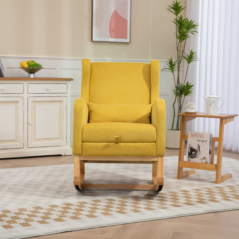 Chaise berçante Jaivin, Moutarde