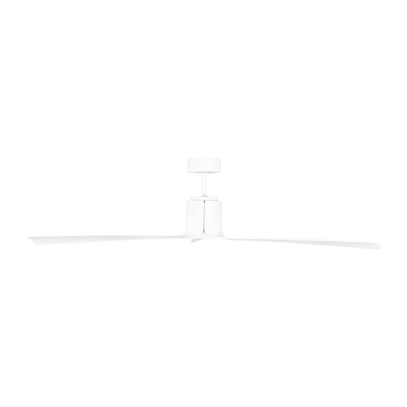 Visual Comfort Fan Peel Smart 66 LED Indoor Ceiling Fan with Threaded Downrod, Matte White ABS blades and Handheld Remote