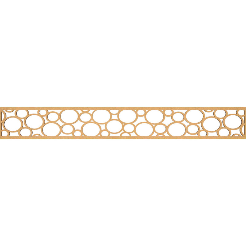 Moulure de chantournage, H 6 po x l 46,5 po x P 0,375 po, Bois aggloméré brut