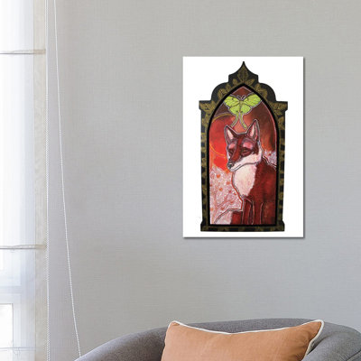 Fox Moon 1 Piece Wrapped Canvas Painting