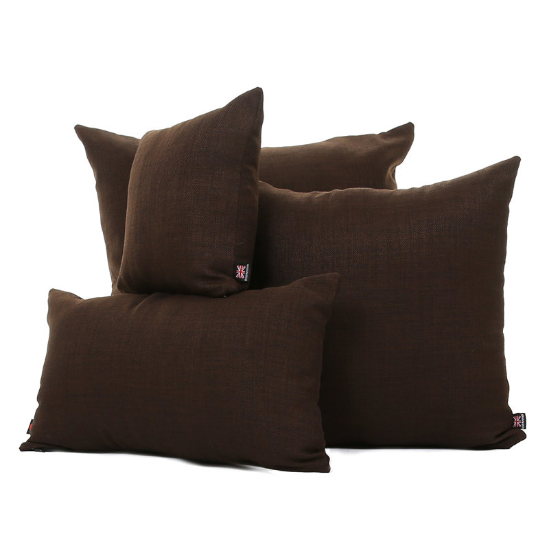 Mitre Square Cushion, 43cm x 43cm, Brown