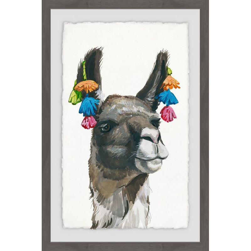 Ear Fringe - Single Picture Frame Painting, 46 cm H x 30 cm W x 3 cm D