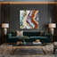 Aquarelle sur toile grise abstraite-567425857