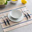 Ensemble de 4 napperons à rayures crème, bleu et rose French Home