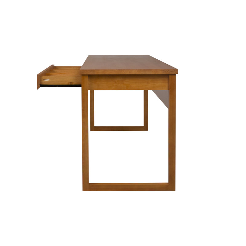 Jess Solid Wood Solid Wood Writing Desk, 74.5cm H x 120cm W x 57cm D, Oak