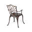 Chaise de salle à manger en aluminium, ensemble de 2, fauteuil