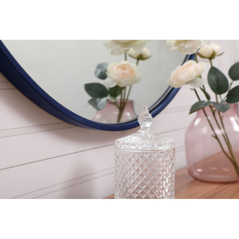 Miroir Cassie, 39 po x 39 po, Bleu