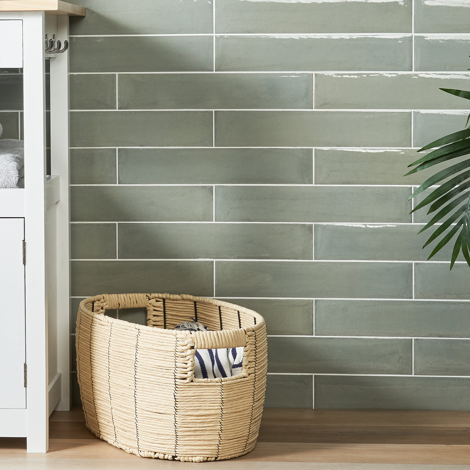 Tint 3" x 16" Porcelain Subway Wall Tile, Green