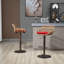 Ensemble de 2 tabourets de bar modernes pivotants avec repose-pieds réglables pour cuisine et salle à manger-1511090710