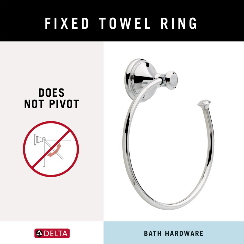 Cassidy 3-Piece Bath Hardware Set with 24 in. Towel Bar, Toilet Paper Holder, Towel Ring, Polished Chrome
