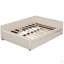 Lit plateforme double tapissier avec USB et lit gigogne simple-293129647