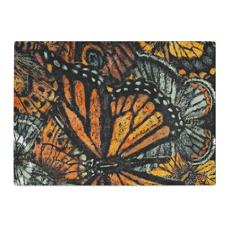 Monarch Butterflies Vol.1 Painting Chopping Board, 0.4cm H x 20cm W x 28.5cm L