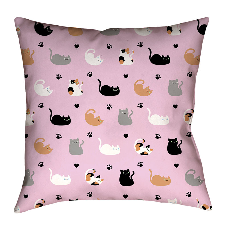 Housse de coussin Katelyn Elizabeth, 14 po x 14 po, Rose, Sergé de coton