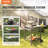 Outdoor Grill Dining Cart With Double-Shelf, BBQ Movable Food Prep Table, Multifunctional Foldable Iron Table Top, Portable Modular Carts For Pizza Oven, Worktable With 2 Wheels, Carry Handle