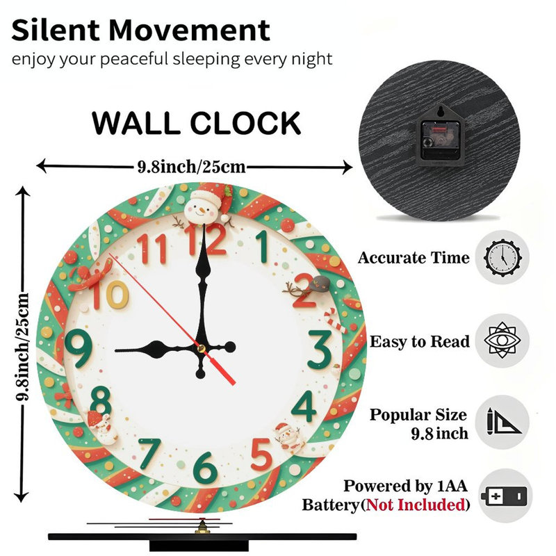 Horloge-visage-avec-éclats de glace
