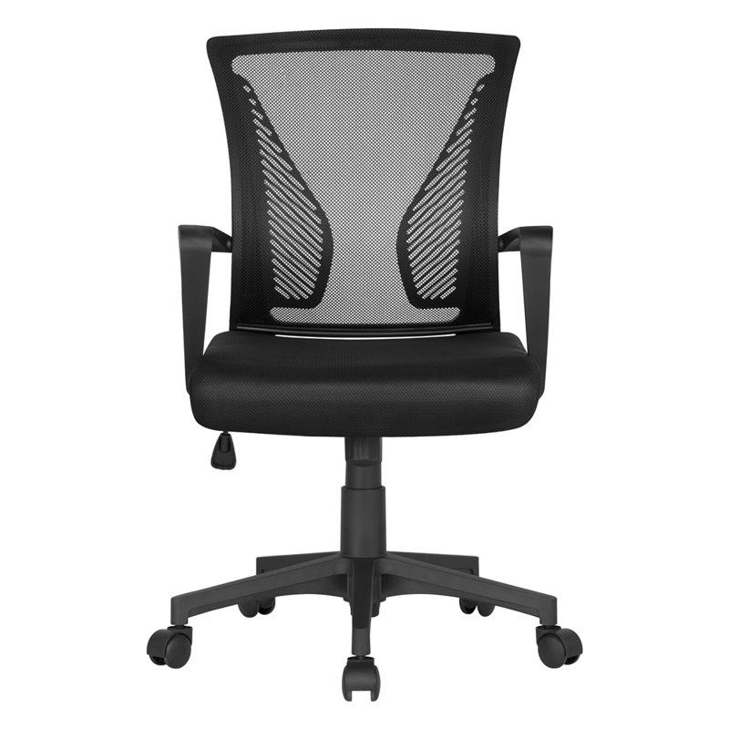 Mid-back Mesh Office Chair, Black/Black