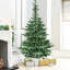 Arbre de Noël de 7 pi avec 400 lumières DEL blanc chaud, 941 pointes Pe +, base en bois pour Noël artificiel festif, décoration de branche-1273645961