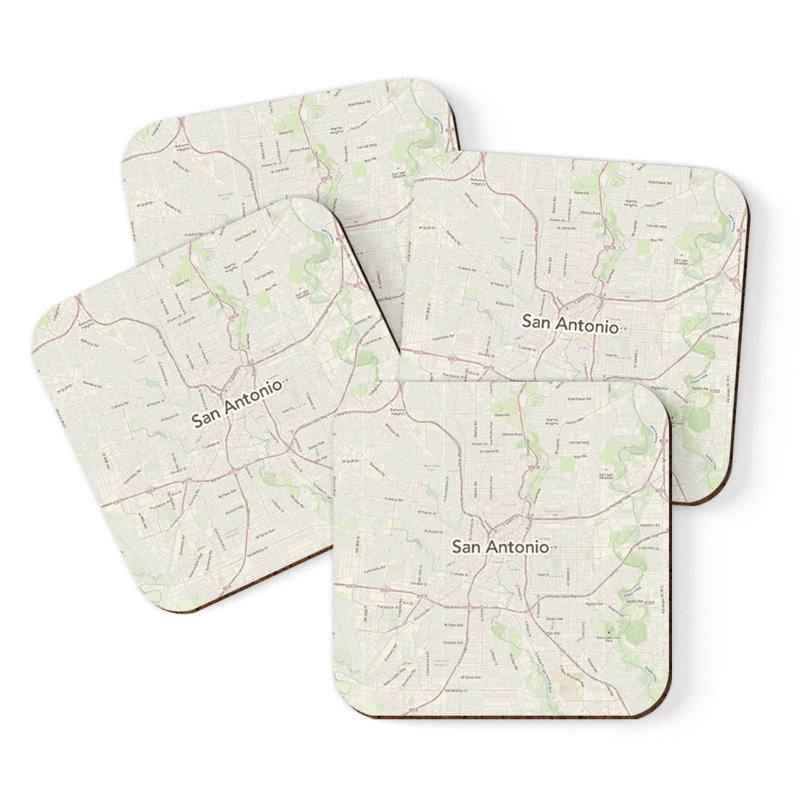 Sous-verre carte des États-Unis, San Antonio
