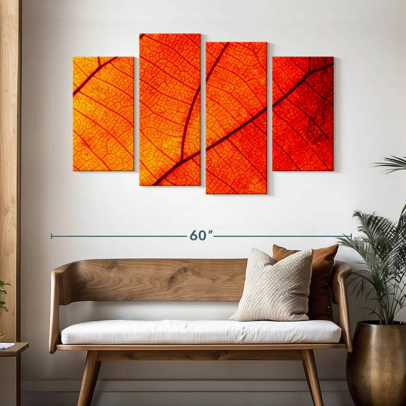 Harnek Autumn Leaf Venation, H 32 po x l 52 po