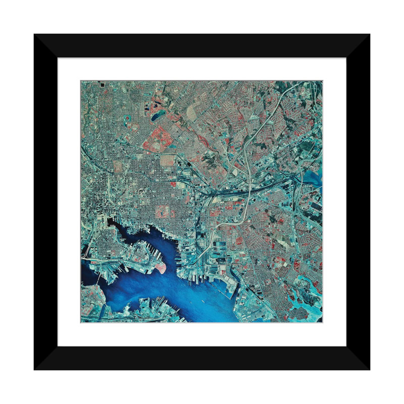 «Baltimore, Maryland» par Stocktrek Images, impression sur toile tendue, H 24 po x l 24 po x P 1 po, Blanc