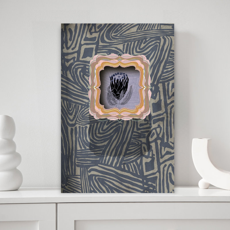 Art contemporain contemporain abstrait fantaisiste, H 18 po x l 12 po