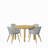 Anautica 4 - Person Wood Patio Dining Set with Round Table