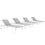 Chaise longue d'extérieur en aluminium Charleston