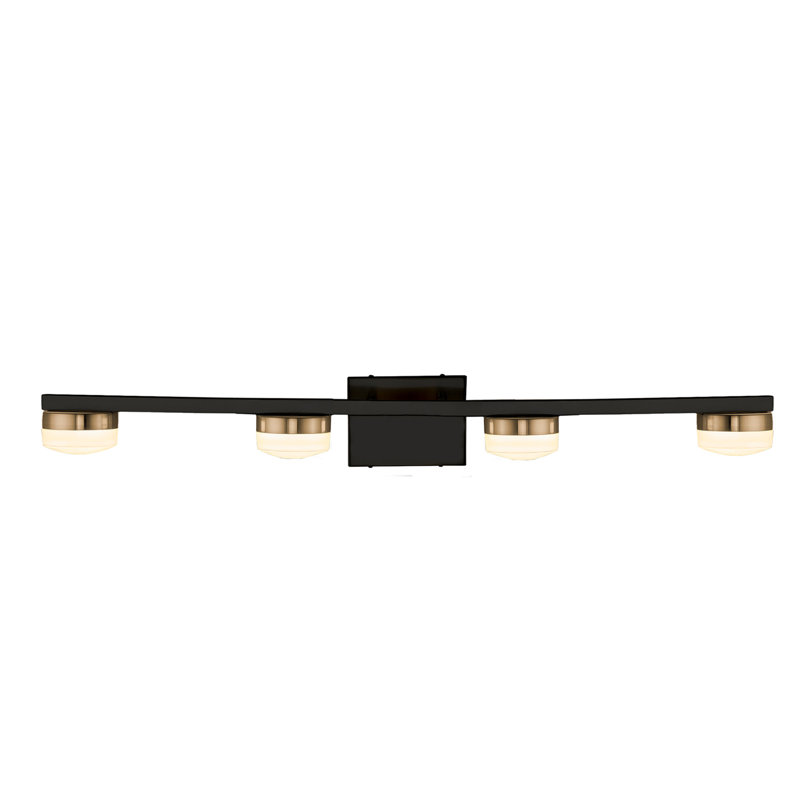 Barre d'éclairage de salle de bain Jaymie, Noir mat