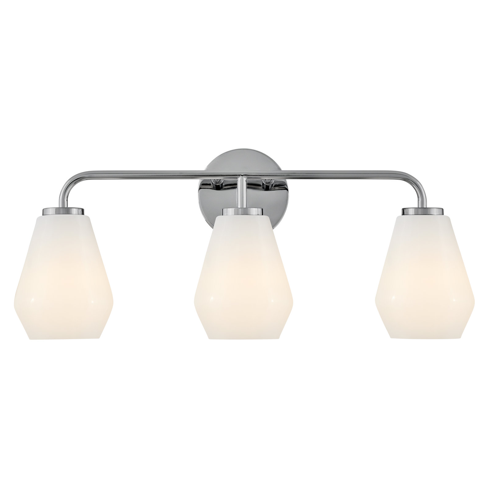 Caravella 3 Light Frosted Vanity Light, Chrome
