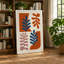 Geometric Leaf Grid Mid-Century - Wrapped Canvas-1712460853-1712460861