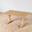 Ensemble de salle à manger 6 pièces, table de salle à manger rectangulaire et 4 chaises et banc rembourrés, plateau en placage de chêne, piédestal double, salle à manger de style Mid-Century moderne-1032256928-1032256941