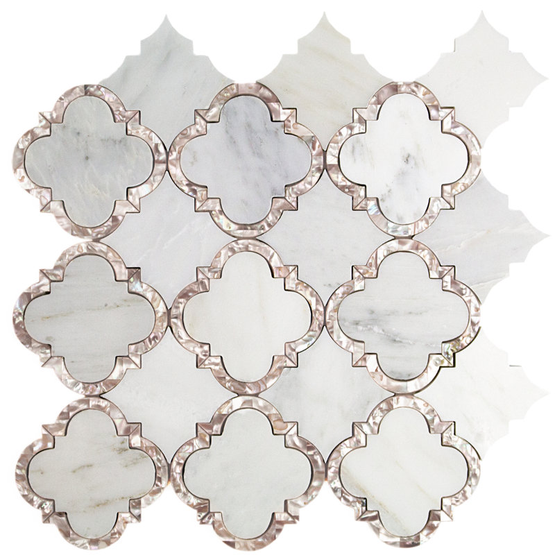 Veil Diana 13.8" x 13.8" Polished Marble/Natural Stone Wall Tile