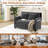 51" Convertible Sofa Bed With Storage Pockets & 2 Pillows, Modern 2-In-1 Folding Corduroy Fabric Loveseat For Small Spaces, Gray-529035560-529035562