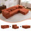 Canapé-lit 118,11 "en L orange, sans assemblage, pour appartement-1966567787
