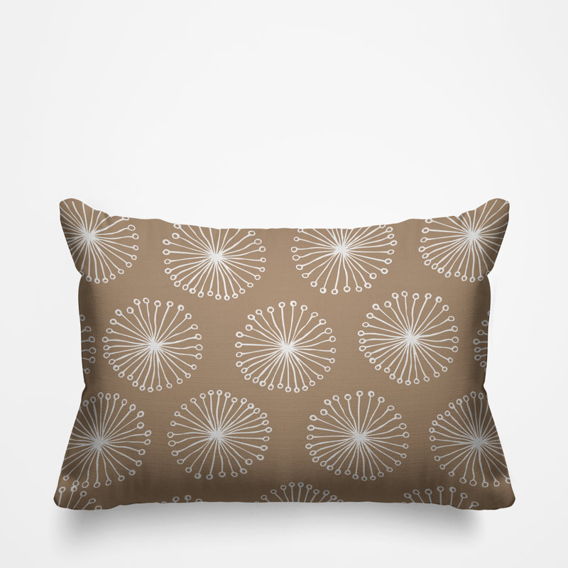 Janis Dandelion Indoor/Outdoor Throw Pillow, Beige