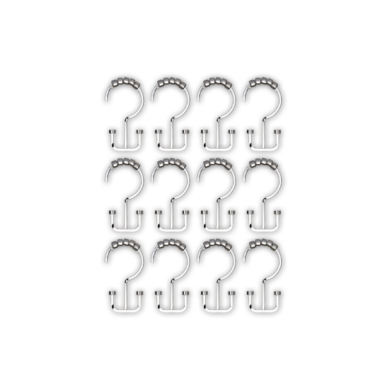 Crochets de rideau de douche Deco, Chrome