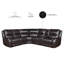 Canapé modulaire inclinable électrique en cuir 6 pièces Malounta Wellkamp-1068827420