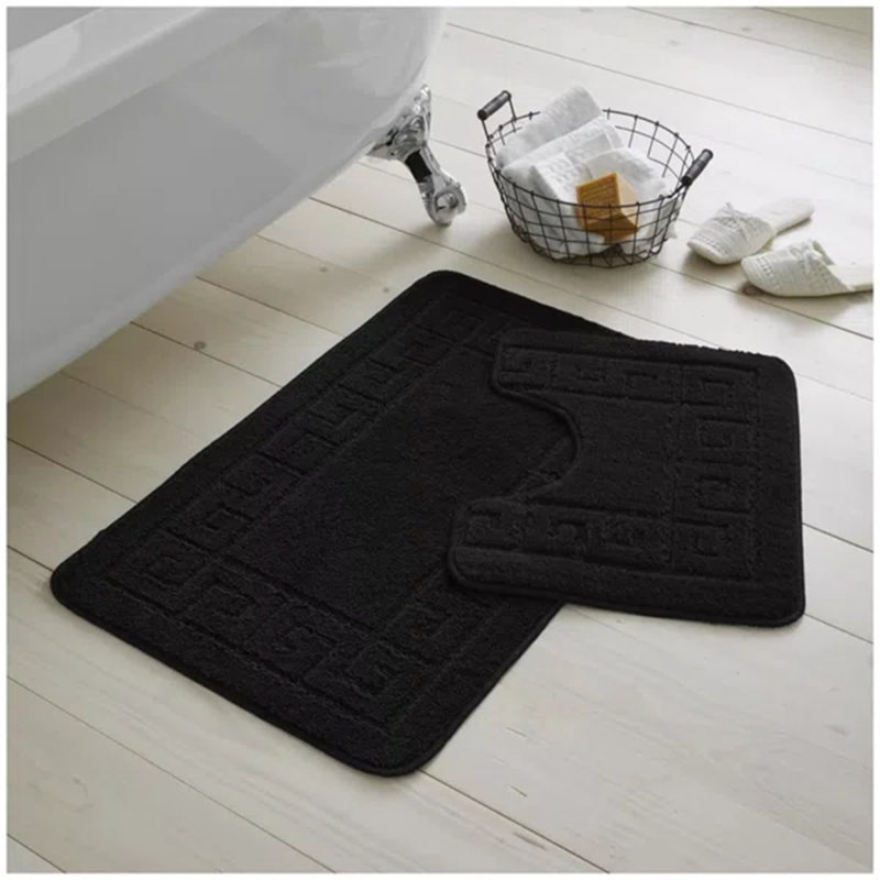 Memory Foam Non-Slip Bath Mat, Black