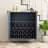 Multi-Functional Sideboard With 2 Doors, Wine Rack, Adjustable Shelves, Hinges, Blue, For Dining And Living Spaces, 15Mm Thick Wood Blue Room Buffet Cabinet 5.9" High Metal Feet, - Material-2074448842