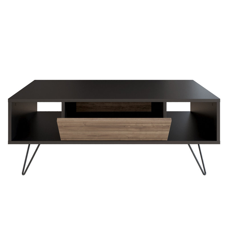 Andale 120cm W Rectangular Coffee Table, Black/Walnut